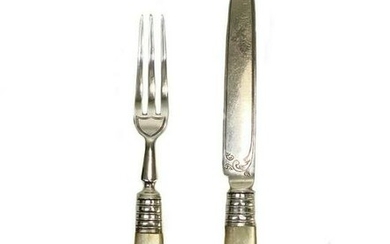 24 Mappin Webb Sterling Silver Cocktail Forks & Knives