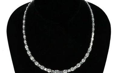 24.26 CT Diamond & Platinum Necklace