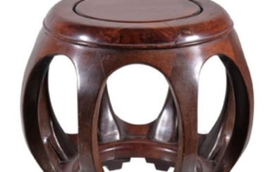 A Chinese Huanghua-li "Drum" Stool or Stand with