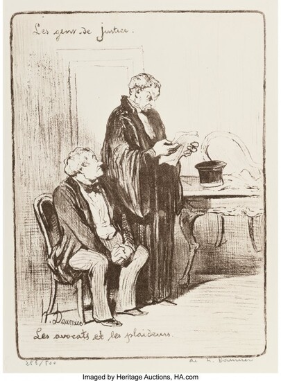 27062: Honoré Daumier (French, 1808-1879) Les avocats