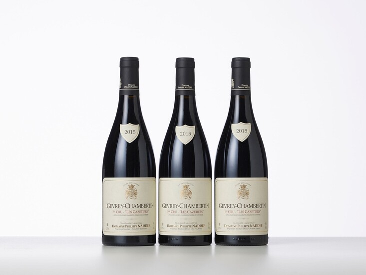 3 Bouteilles GEVREY-CHAMBERTIN LES CAZETIERS (1° Cru) Année : 2015 Appellation : Domaine Phlippe Naddef...