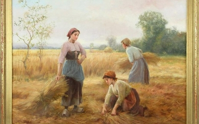 Jardines, Collecting the Hay, Oil on Canvas