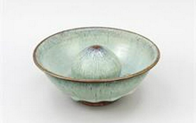 Peach bowl with Jun glaze, probably China, 20th