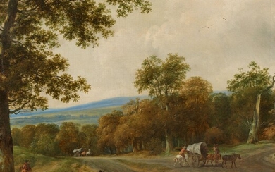Nicolaes Berchem - Landscape with Highwaymen