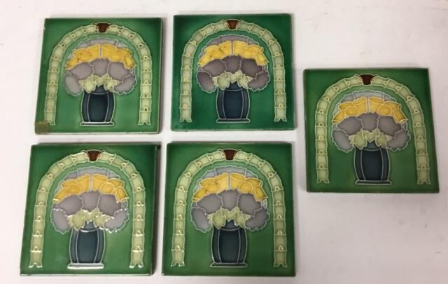 5 Arts and Crafts Pottery Tiles
