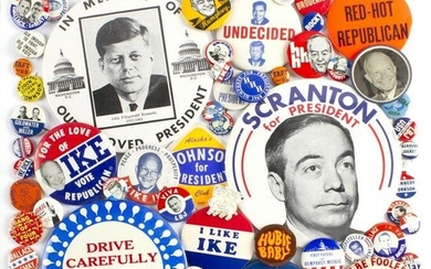 60 Varied Vintage 1960s Political Campaign Buttons