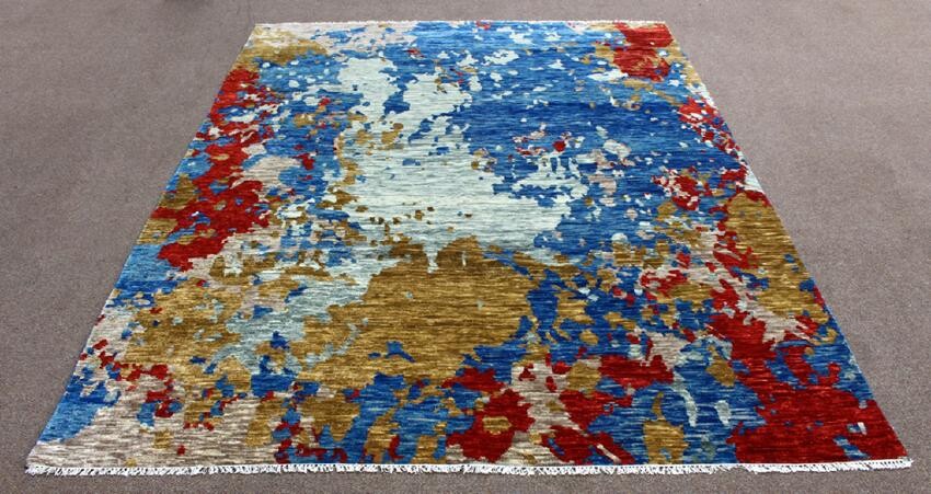 Indo hand made Modern carpet, 8'7'' x 11'6''