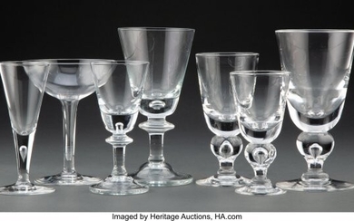 61062: A Group of Thirty-Three Steuben Glass Stemware P