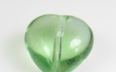 13.14 Ct Genuine Green Flourite Drilled Heart Drop