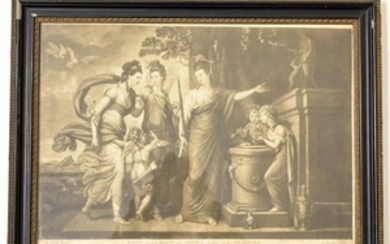 After Richard Cosway. Engraving, Classical Scene