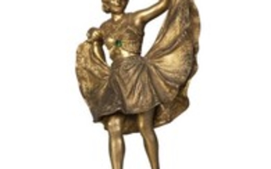 Bergman, an Austrian gilt bronze figure with...
