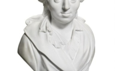 Carl Frederik Stanley: The Danish poet and playwright Johannes Ewald (1743-1781). Signed and dated C. F. Stanley1784. Bust of white Cararra marble. H. 63 cm.