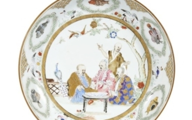 A Chinese export porcelain famille rose 'Pronk Doctor's Visit'...