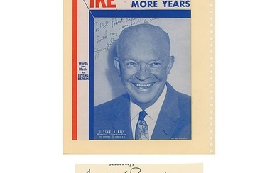 Dwight D. Eisenhower Signature and Irving Berlin Signed