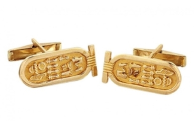 A pair of Egyptian inspired novelty cufflinks,...