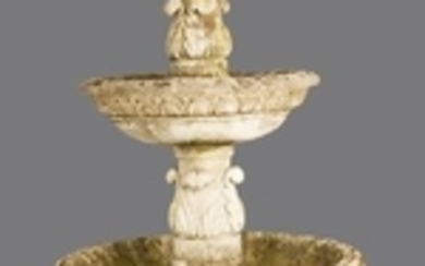 Garden Fountain, with three round water basins in …