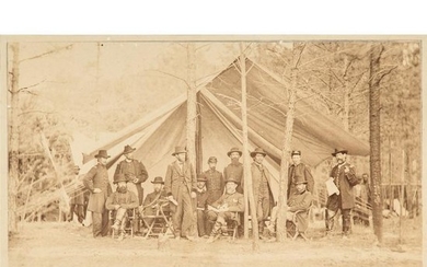 General Ulysses S. Grant and Staff, Albumen Photograph