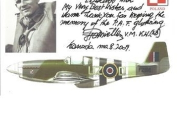 Jan Pomietlarz WW2 Polish fighter pilot 306 Sqn signed 6 x 4 photo from Ted Sergison Battle of Britain Historian collection....