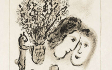 Marc Chagall (1887-1985) Double Visage Gris (Mourlot 732)