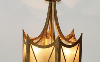Mid Century lantern chandelier
