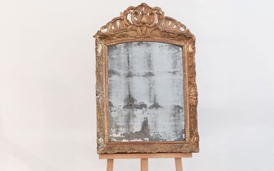 Miroir d'époque Régence, début XVIIIe, bois stuqué…