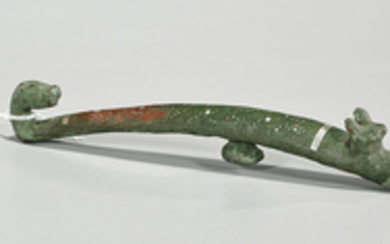 Old Chinese Inlaid Bronze Belt Hook