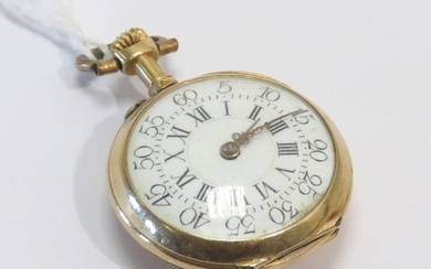 Ravissante petite montre de col en or jaune (bombé…