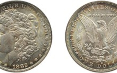 Silver Dollar, 1882-O, O over S (Strong), NGC MS 65
