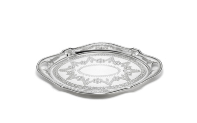 A Victorian silver tray