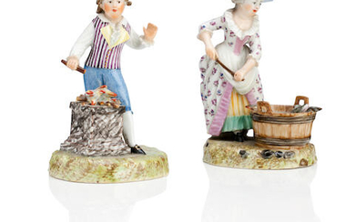 A pair of Copenhagen figures