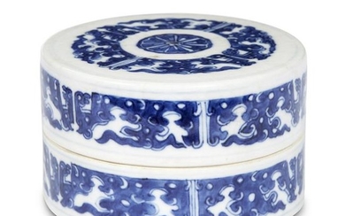 A Chinese blue and white "soft paste" porcelain