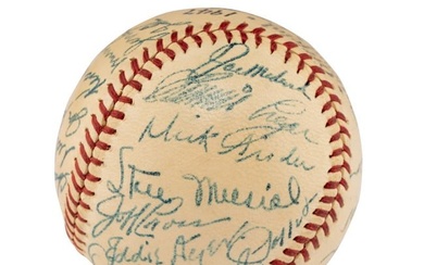 A 1947 St. Louis Cardinals Team Signed Autograph Baseball Featuring Stan Musial and Multiple Hall of