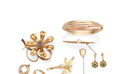 A COLLECTION OF JEWELLERY INCLUDING GOLD