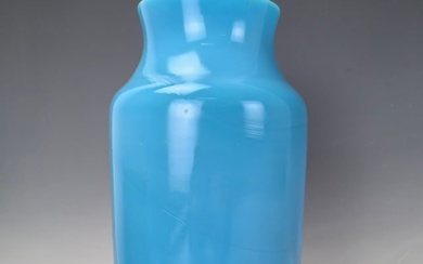 A Chinese Sky Blue Peking Glass Vase