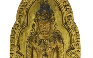 A Chinese gilt bronze bodhisattva