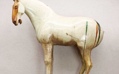 A Chinese sancai-glazed pottery horse