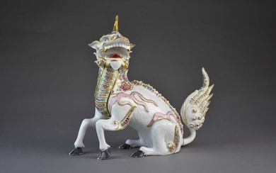 A Chinese taste German porcelain figure of a kylin