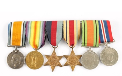 A GROUP OF SIX WW1 AND WW2 WAR MEDALS awarded to 56199 S.SJT...