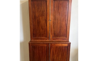 A George IV mahogany bookcase cabinet (Base H96cm W88cm D36c...