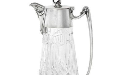 A George V Silver-Mounted Cut-Glass Claret-Jug The Silver Mounts by Joseph Rodgers and Sons, Sheffield, 1914