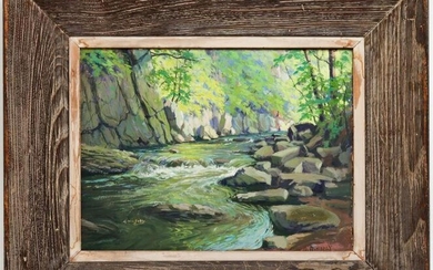 A. Hingray Signed Landscape Oil on Board