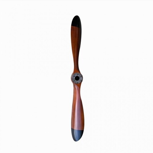 A LARGE 20TH CENTURY BROWN OAK WOOD PATINATED PROPELLER. (le...