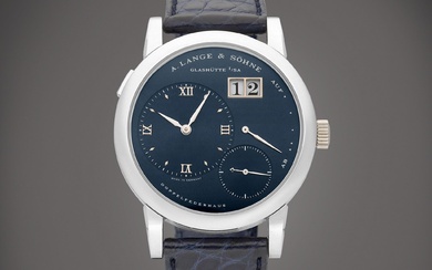 A. Lange & Söhne Lange 1 A white gold wristwatch...