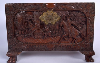 A MID 20TH CENTURY CHINESE CAMPHORWOOD CHEST, carved