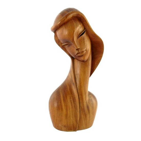 A Mid 20th Century carved monkeypod wood
