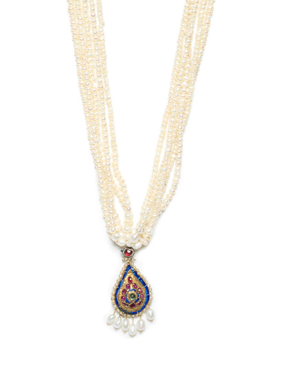 A Qajar gem-set enamelled gold pendant Persia, 19th Century