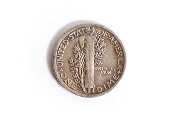 A RARE USA 1916 DENVER DIME (10 CENTS COIN)...