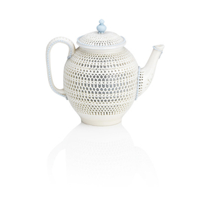 A Royal Worcester reticulated teapot and cover by George Owen