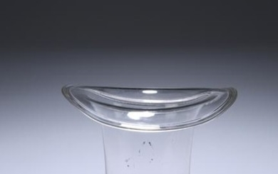 A STOURBRIDGE GLASS NOVELTY VASE IN THE FORM OF A TOP