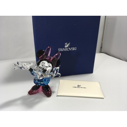 A Swarovski Coloured Crystal Disney Minnie Mouse figure High...